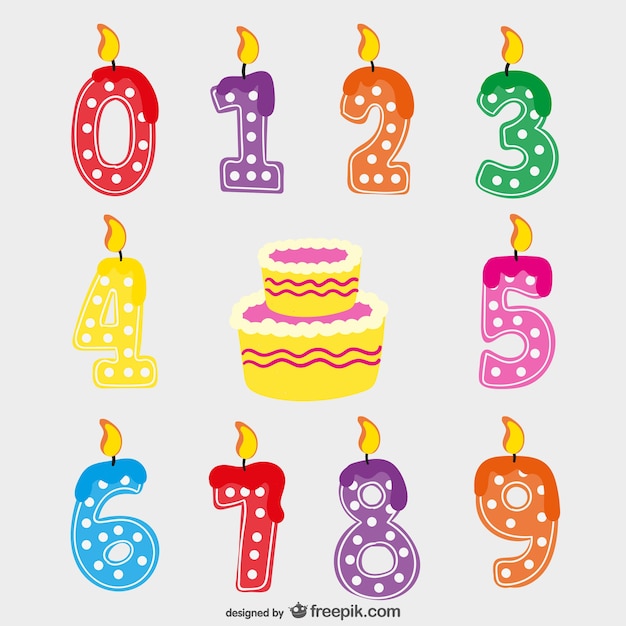 Download Birthday candles Vector | Free Download