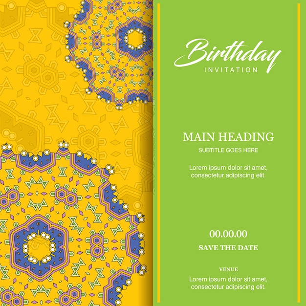 Birthday card design vector | Premium Vector