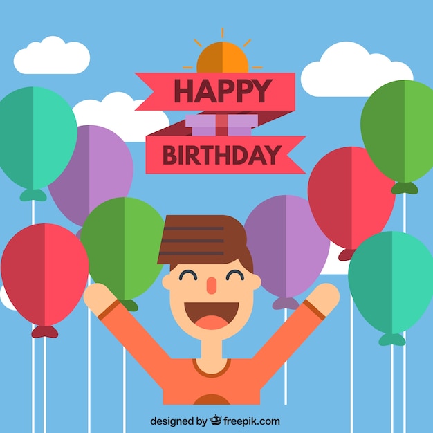 Download Birthday card in icon style Vector | Free Download