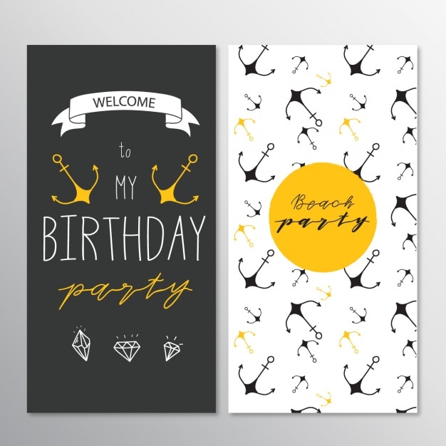 Download Free Vector | Birthday card template design