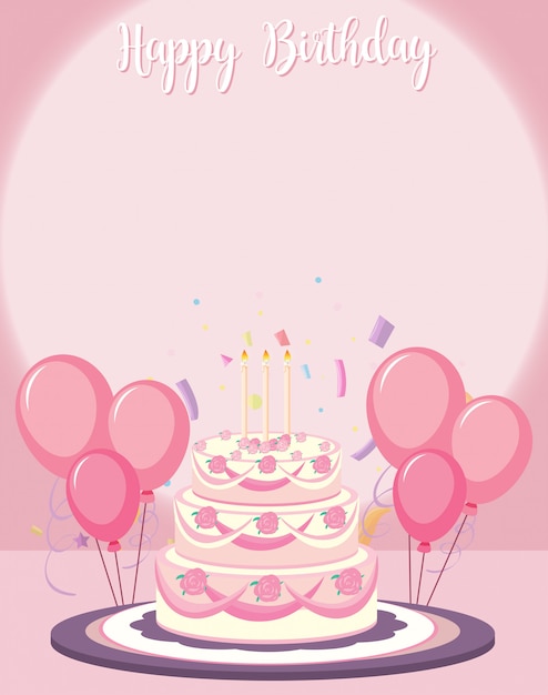A birthday card template | Free Vector