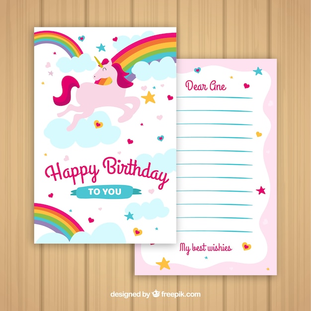 Download Birthday card template Vector | Free Download