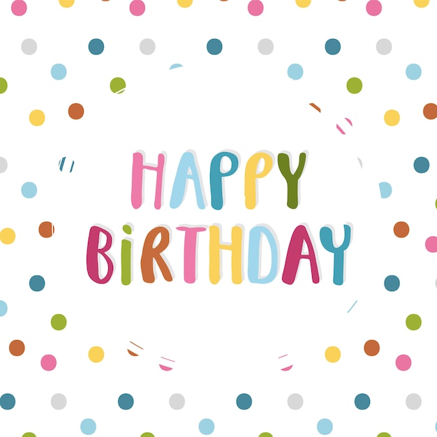 Free Vector | Birthday card with dots