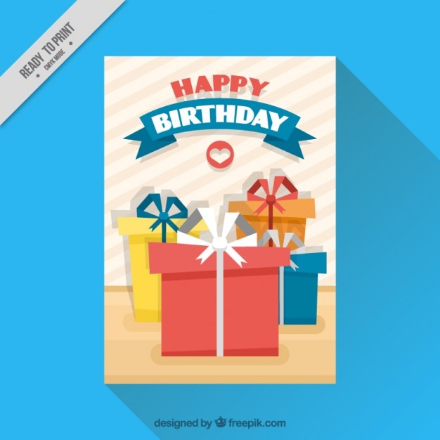 Birthday card with gifts