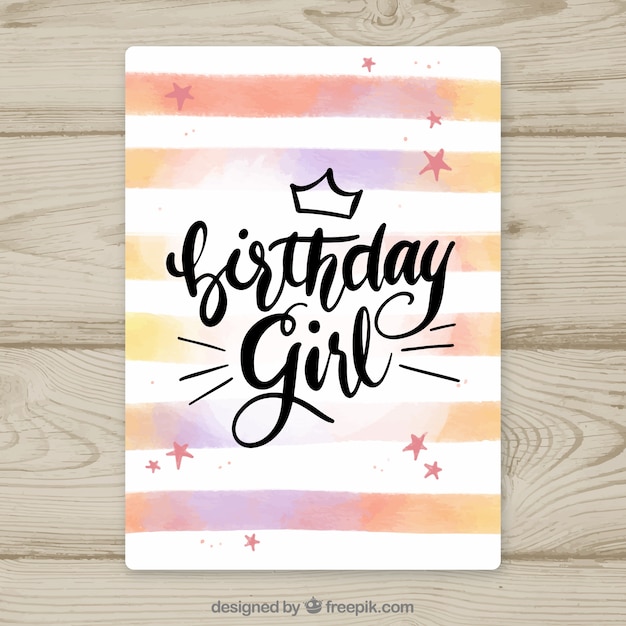 Free Vector | Birthday card with lines pattern