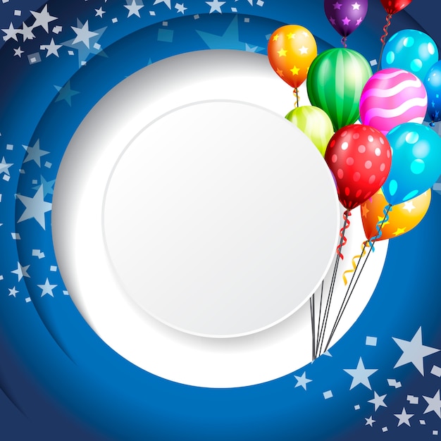 Premium Vector | Birthday celebration background, birthday balloon