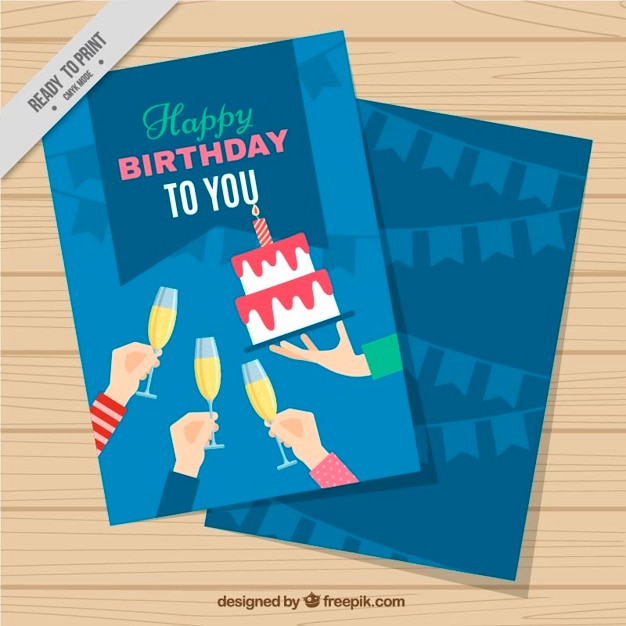 Download Free Vector | Birthday celebration card