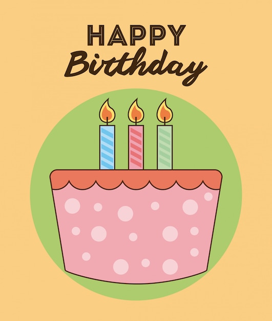 Premium Vector | Birthday design over pink background vector illustration