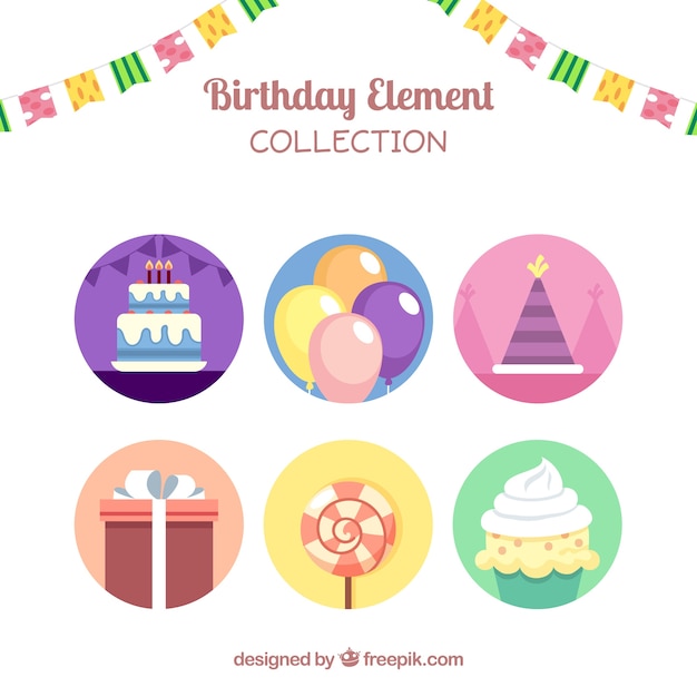 Free Vector | Birthday Element Collection