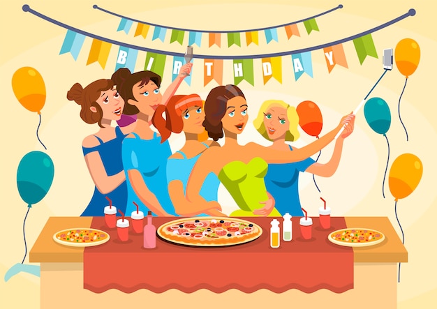 Download Birthday party celebration vector illustration Vector ...
