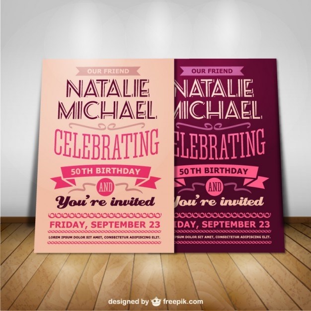 Download Birthday party mock-up design Vector | Free Download