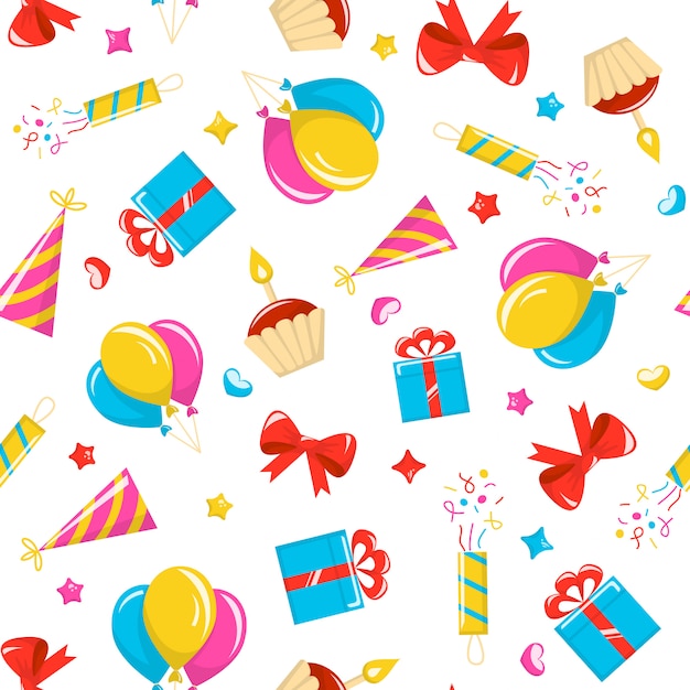 Premium Vector | Birthday pattern