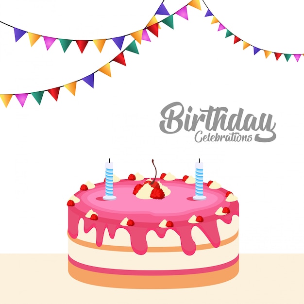 Birthday vector card Vector | Free Download