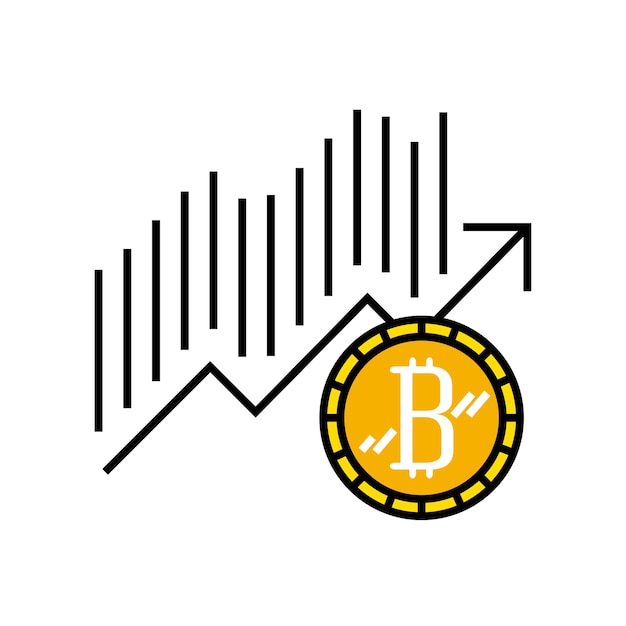 Download Free Bitcoin Icon With Graphic Chart Over White Background Vector Use our free logo maker to create a logo and build your brand. Put your logo on business cards, promotional products, or your website for brand visibility.