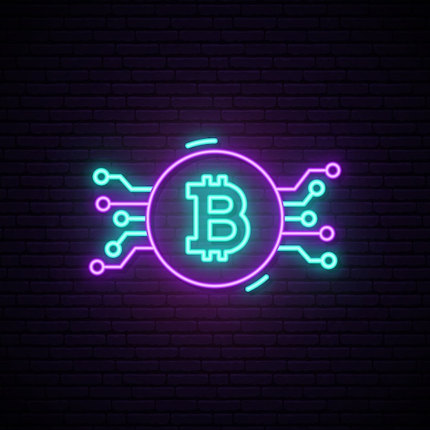 bitcoin neon sign