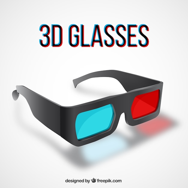 Download Black 3d glasses | Free Vector