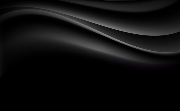 Premium Vector | Black abstract wavy background