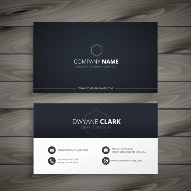 Black and white business card