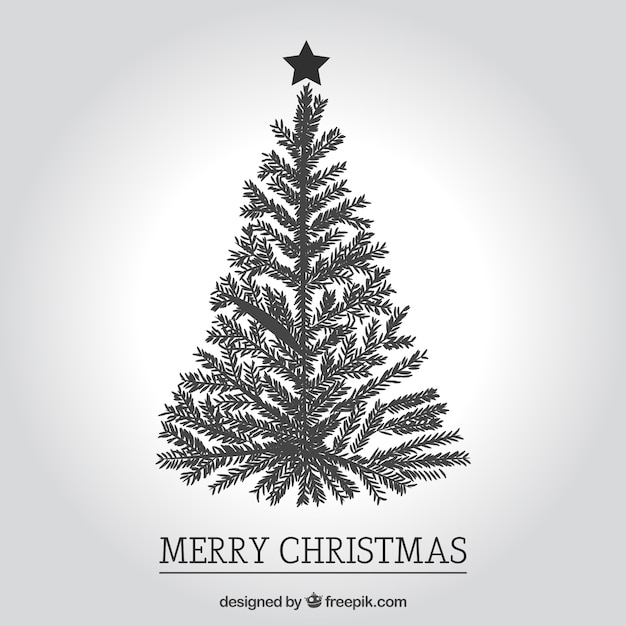 Download Black and white Christmas greetings Vector | Free Download