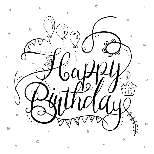 Happy Birthday Fonts Vectors, Photos and PSD files | Free Download