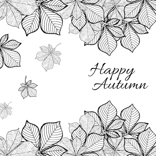 Black And White Line Art Autumn\
Backgrounds