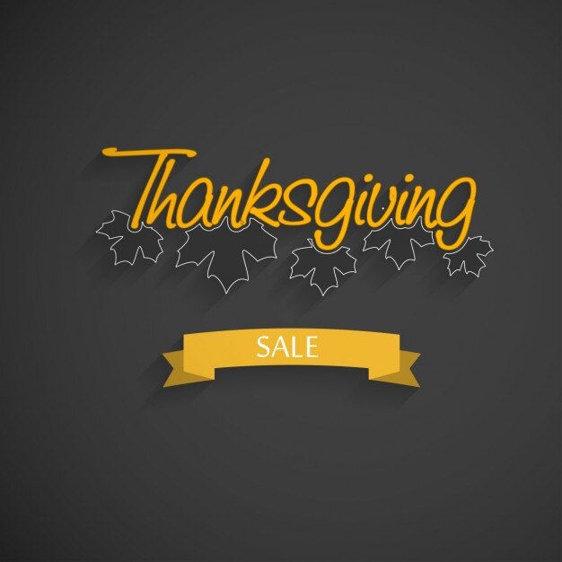 Black and yellow background, thanksgiving,\
sales