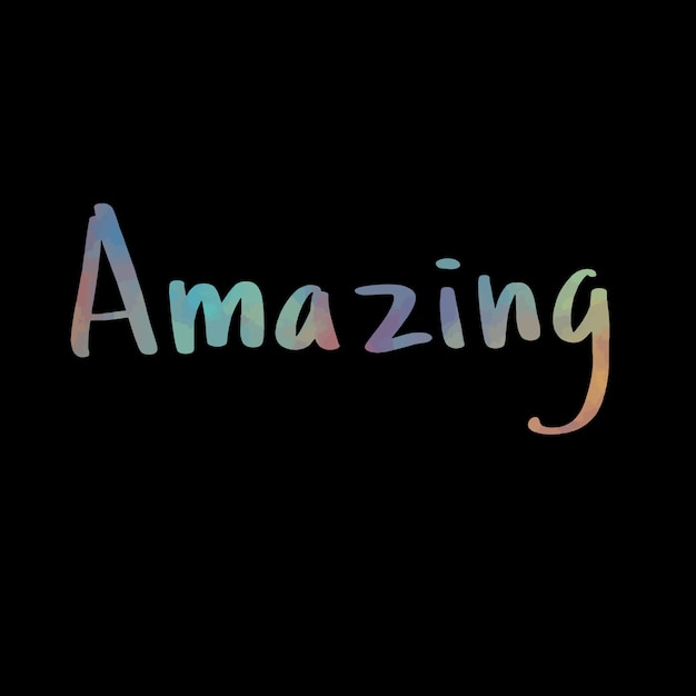 Black background with the "amazing" word | Free Vector