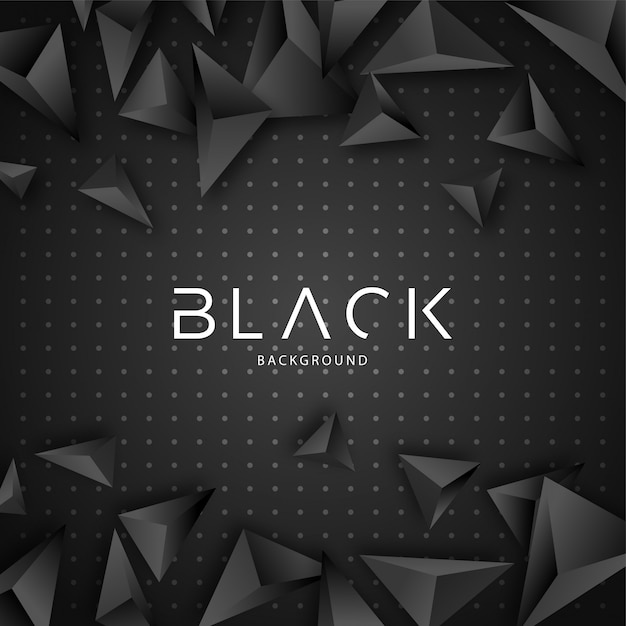 Premium Vector | Black background with triangles