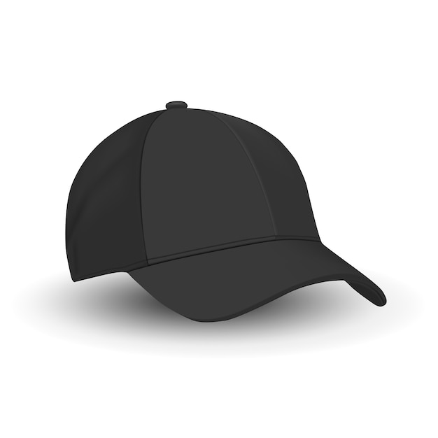 Download Black baseball cap Vector | Premium Download
