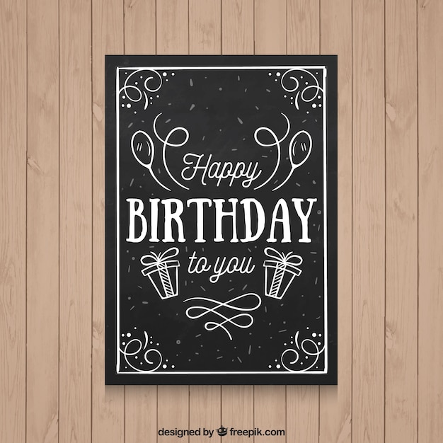 Birthday Card Clip Art Black And White