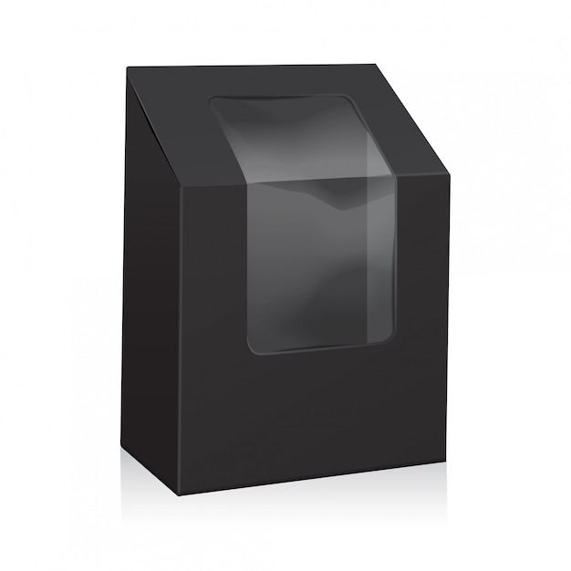 Download Black blank cardboard triangle box. take away boxes ...