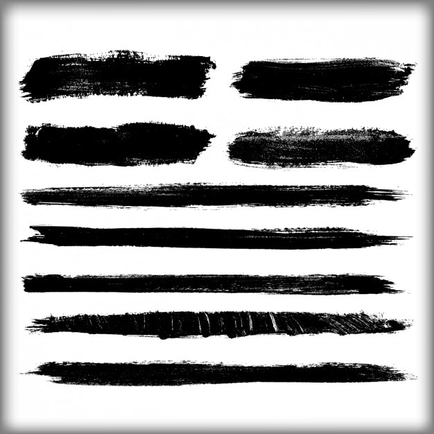 Download Black brush strokes design | Free Vector