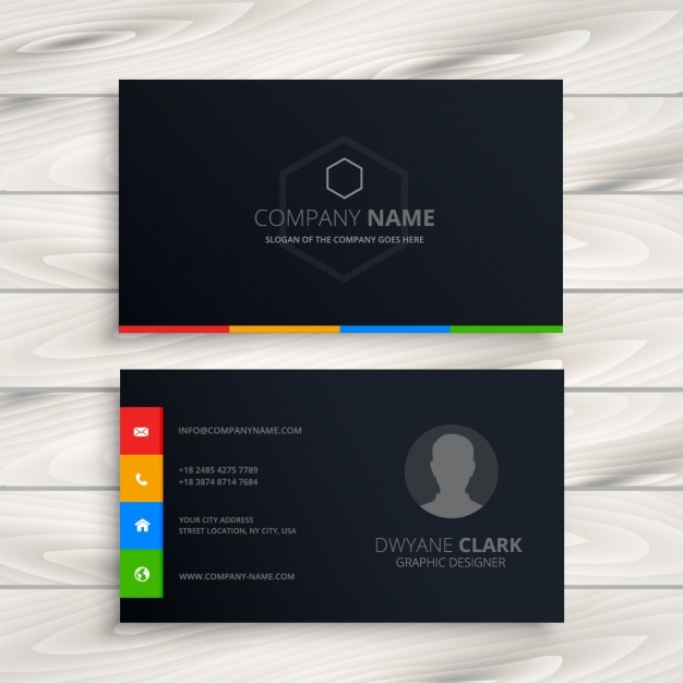 Black business card | Free Vector