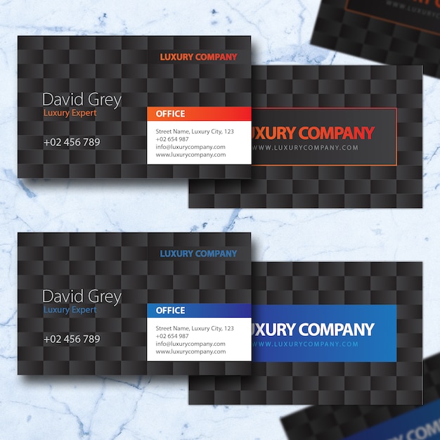 Black business card | Premium Vector