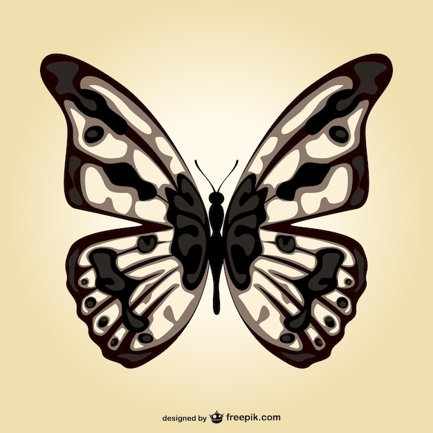 Black butterfly | Free Vector