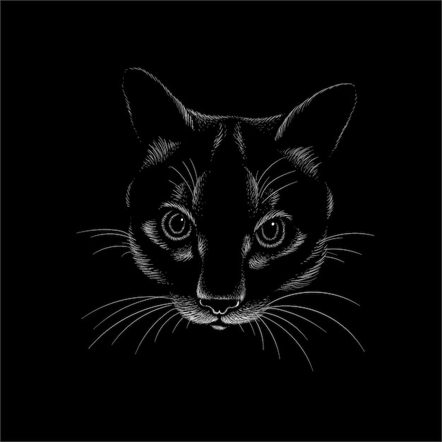 Premium Vector Black cat design.