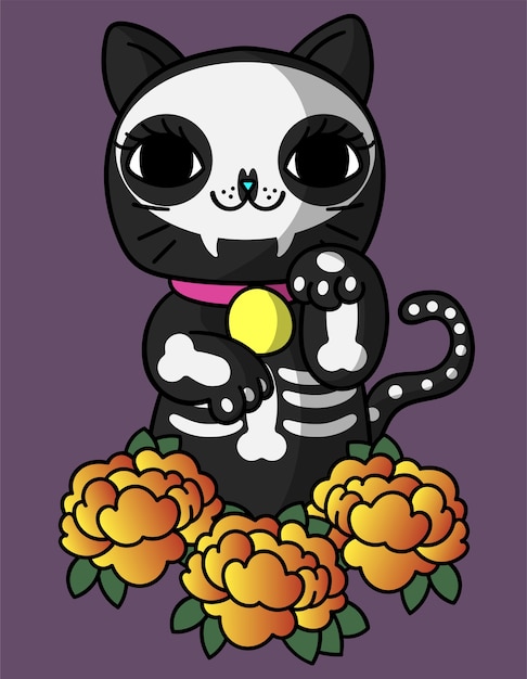 Download Black cat halloween Vector | Premium Download