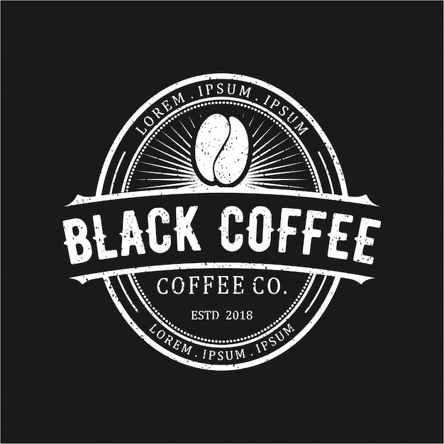 Download Premium Vector | Black coffee vintage logo