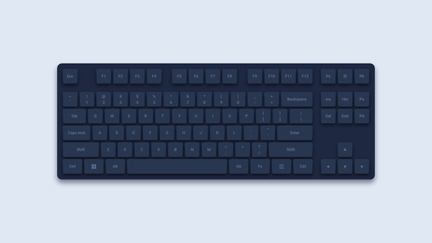 Premium Vector Black Computer Keyboard Premium Vector Black Computer Keyboard
