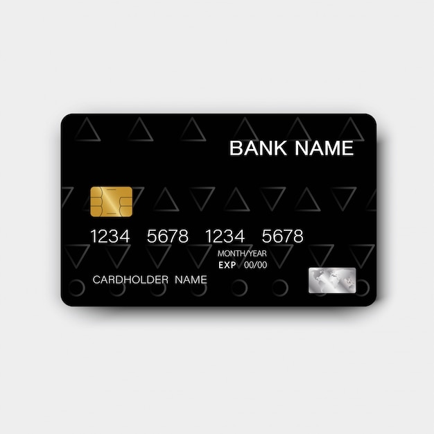 Premium Vector | Black credit card design