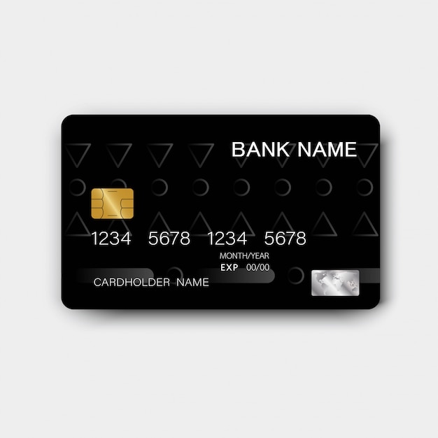 Premium Vector | Black credit card.