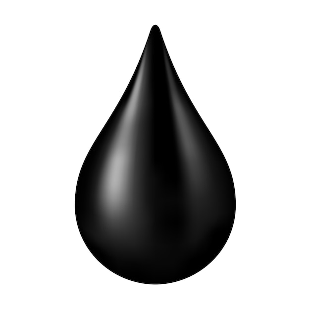 Premium Vector Black Crude Oil Drop Isolated Drop Of Crude Oil Or