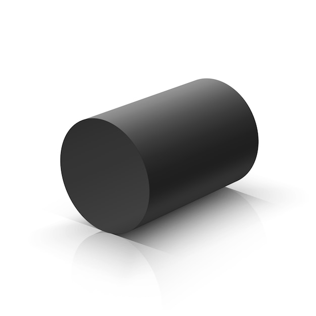 Black Cylinder Premium Vector