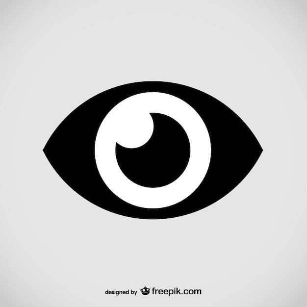 Download Free Vector | Black eye icon