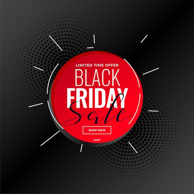 Free Vector | Black friday banner design with offer details