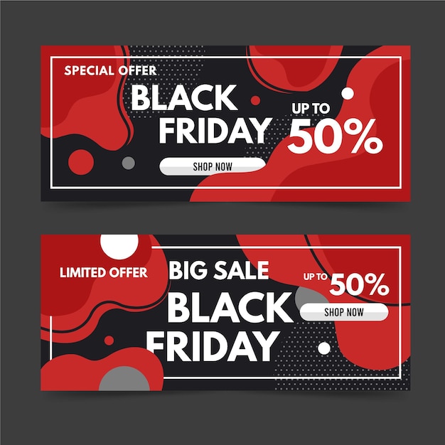 Free Vector | Black friday banners pack