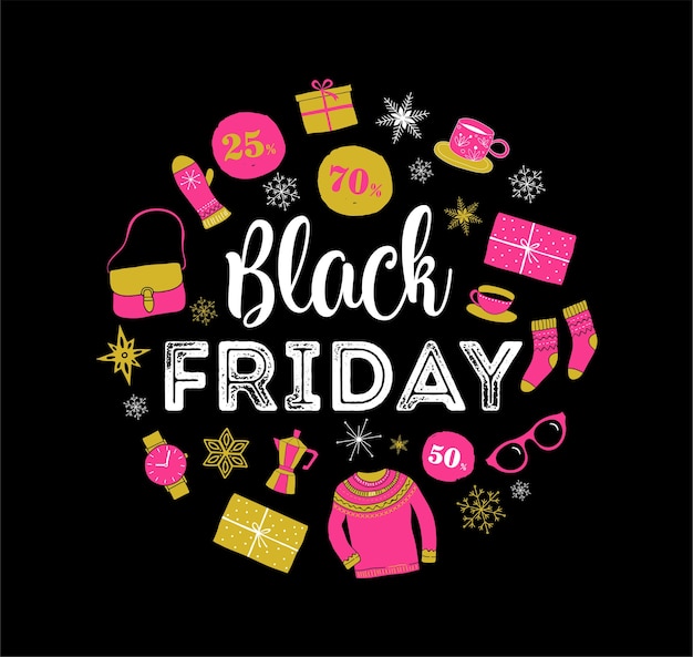 Premium Vector | Black friday, christmas sale banner, poster template