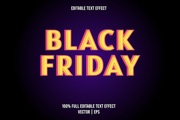 Premium Vector Black Friday Editable Text Effect Yellow And Pink Color 2167