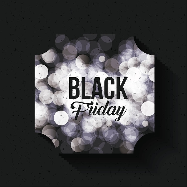 Premium Vector | Black friday frame and blurred lights icon