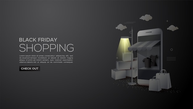 black friday online shopping desktop